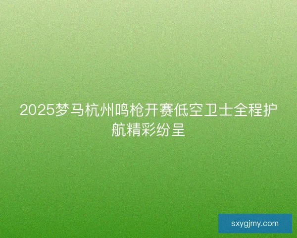 2025梦马杭州鸣枪开赛低空卫士全程护航精彩纷呈